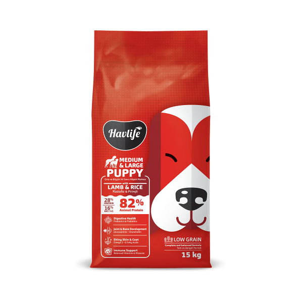 Havlife Orta & Büyük Irk Kuzulu Yavru Köpek Maması