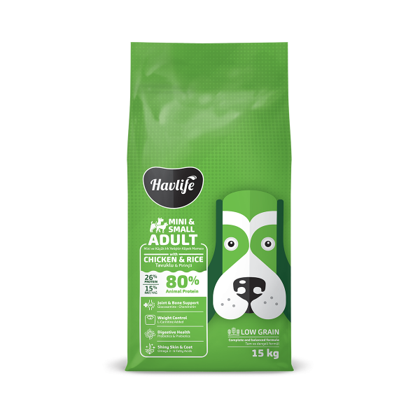 Havlife Mini & Küçük Irk Tavuklu & Pirinçli Yetişkin Köpek Maması