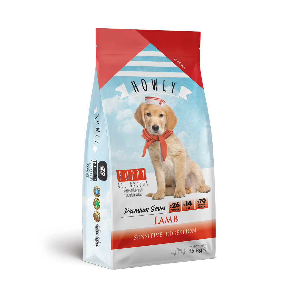 Howly-Lamb-Puppy-Dog-Food-15kg Howly Kuzulu & Pirinçli Yavru Köpek Maması - Görsel 1