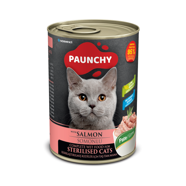Paunchy Somonlu Kısırlaştırılmış Kedi Yaş Maması