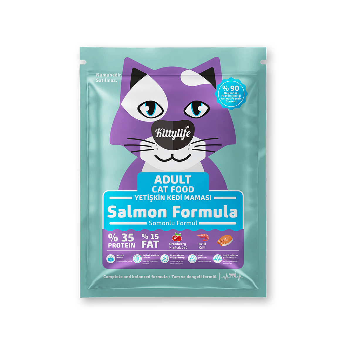 Kittylife_AdultCat_Salmon_Tester Numune | Kittylife Somonlu Yetişkin Kedi Maması<br>100 g - Görsel 1