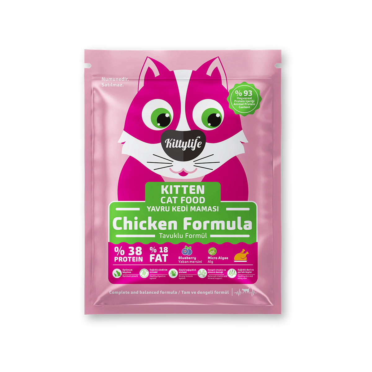 Kittylife_Kitten_Chicken_Tester Numune | Kittylife Tavuklu Yavru Kedi Maması<br>100 g - Görsel 1