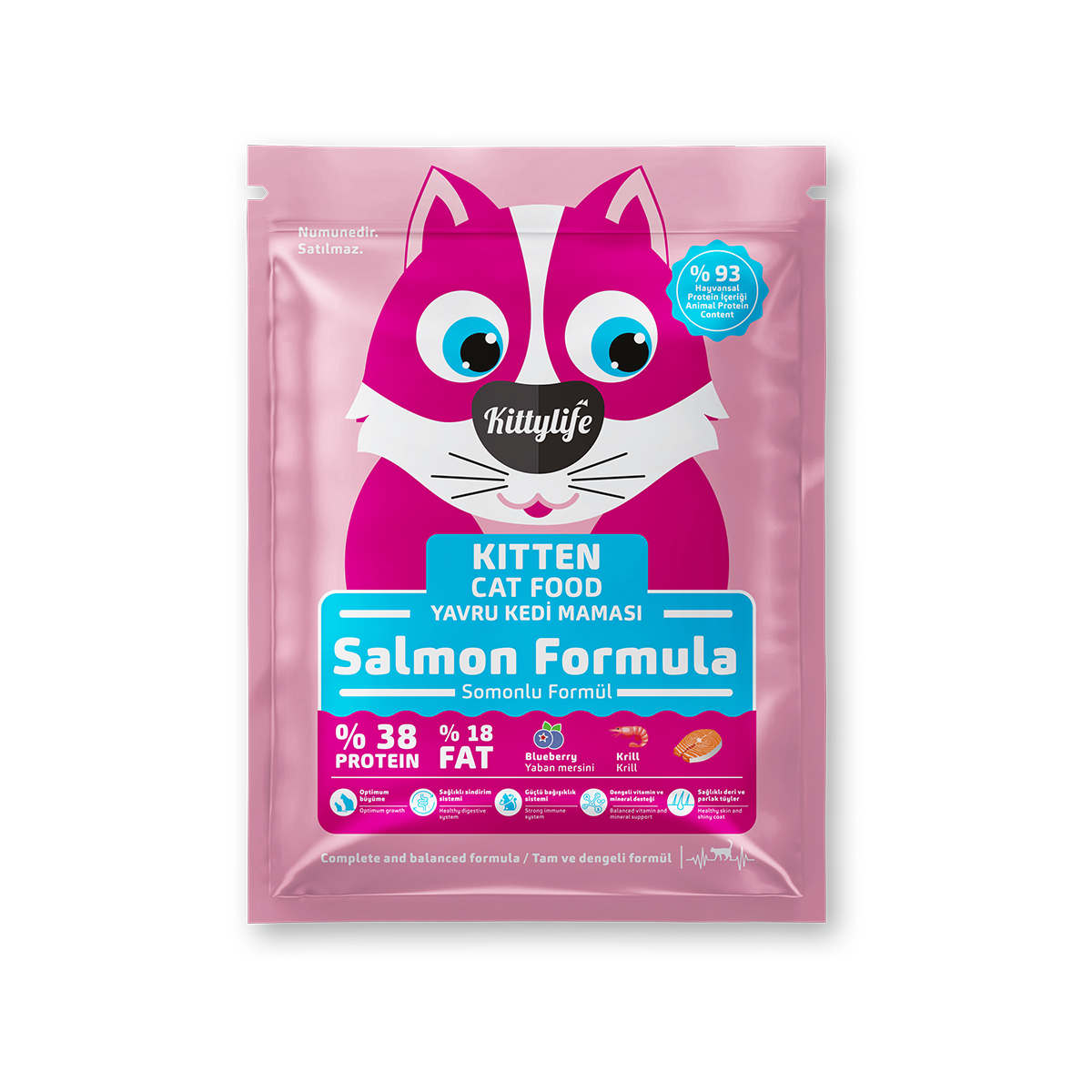 Kittylife_Kitten_Salmon_Tester Numune | Kittylife Somonlu Yavru Kedi Maması<br>100 g - Görsel 1