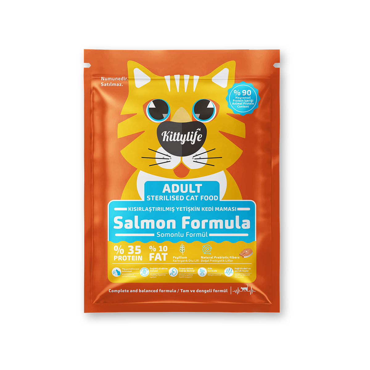 Kittylife_SterilisedCat_Salmon_Tester Numune | Kittylife Somonlu Kısırlaştırılmış Kedi Maması<br>100 g - Görsel 1