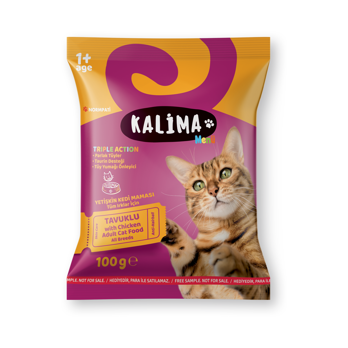 Kalima_100g_Tester_AdultCat_Chicken Numune | Kalima Tavuklu Yetişkin Kedi Maması<br>100 g - Görsel 1