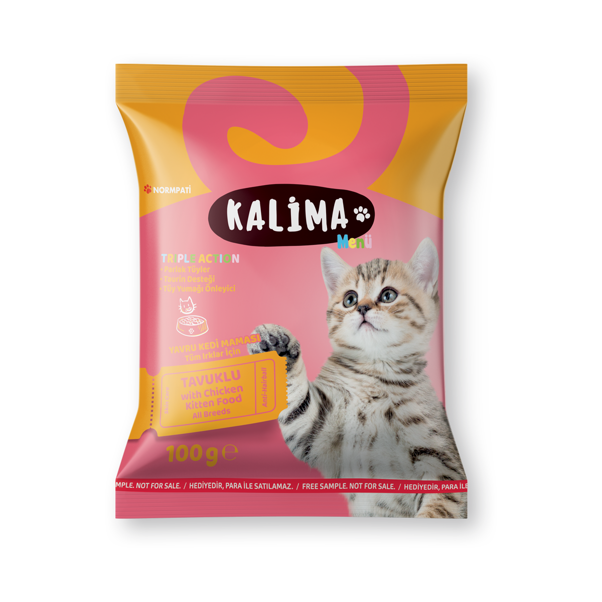 Kalima_100g_Tester_Kitten_Chicken Numune | Kalima Tavuklu Yavru Kedi Maması<br>100 g - Görsel 1