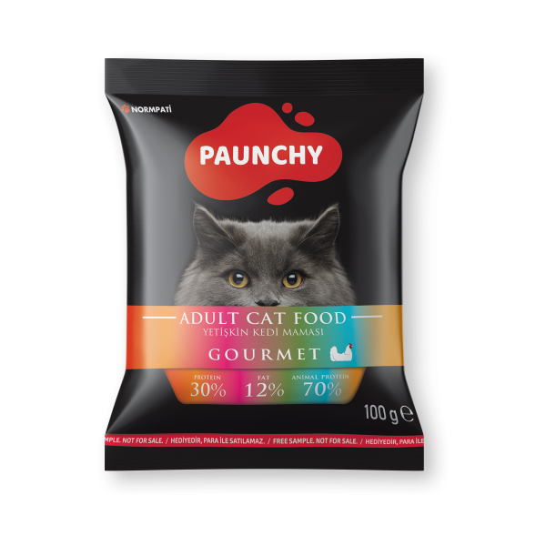 Numune | Paunchy Gourmet Tavuklu Yetişkin Kedi Maması<br>100 g