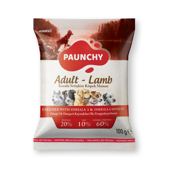 Numune | Paunchy Kuzulu Yetişkin Köpek Maması<br>100 g